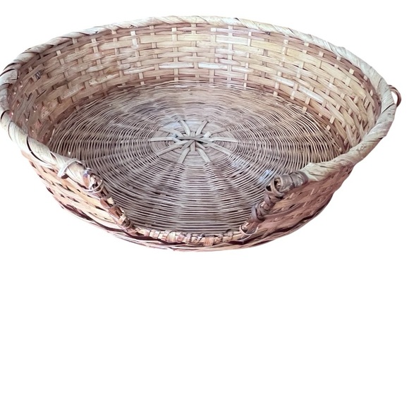 VTG INTERPUR Bamboo Wicker Plates and Basket Holders Four Sets of 8 - Picture 8 of 16